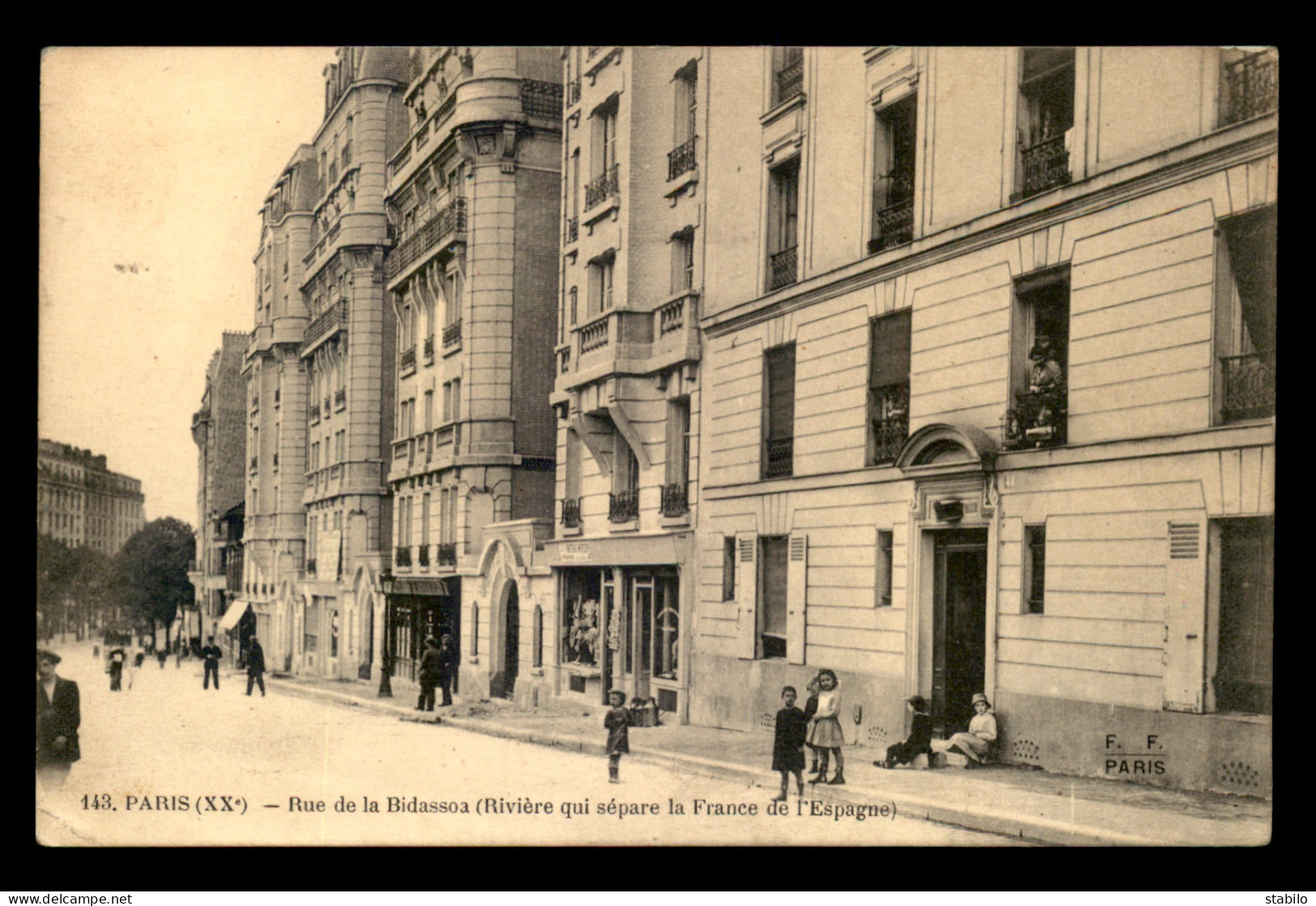 75 - PARIS 20EME - RUE DE LA BIDASSOA - EDITEUR F.FLEURY - Paris (20)