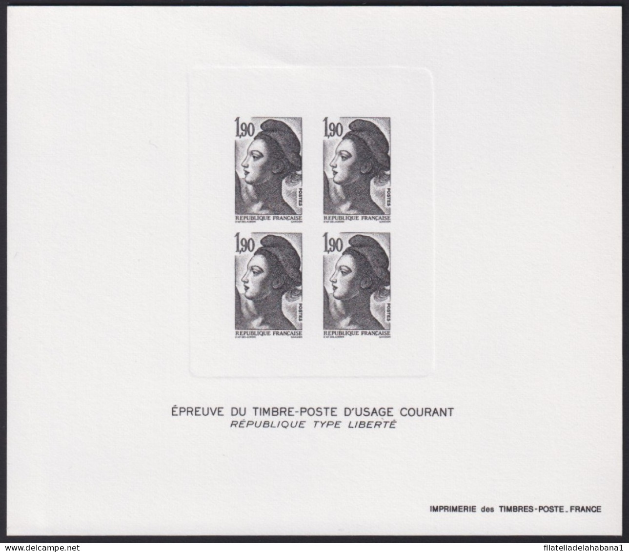 F-EX40194 FRANCE MNH 1982 DELUXE PROOF MARIANNE.  - Other & Unclassified