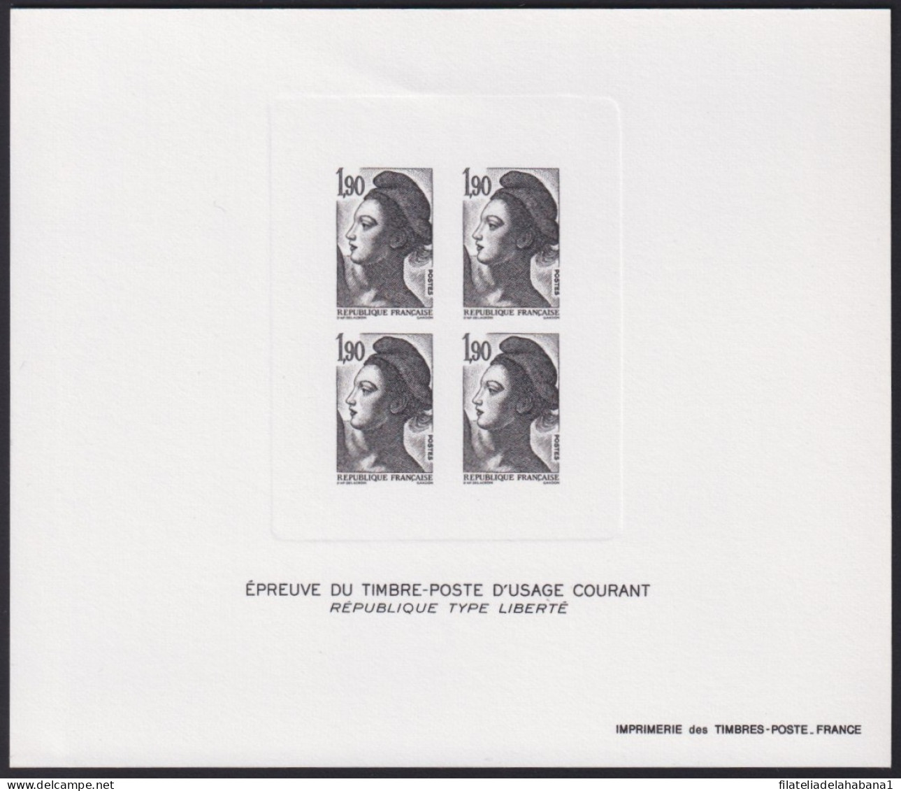 F-EX40194 FRANCE MNH 1982 DELUXE PROOF MARIANNE.  - Altri & Non Classificati