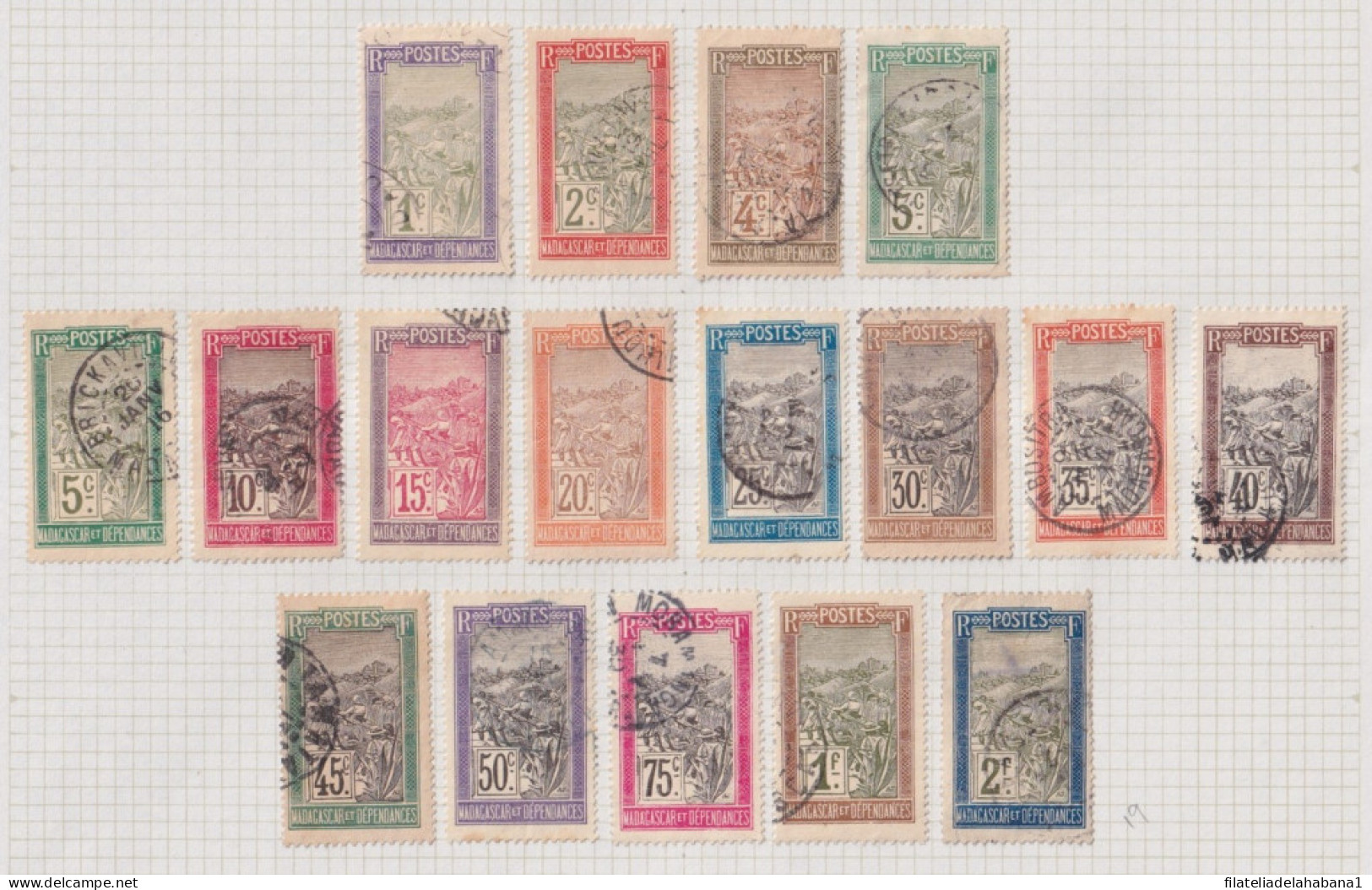 F-EX37576 MADAGASCAR FRANCE COLONIES CLASSIC STAMPS LOT. 