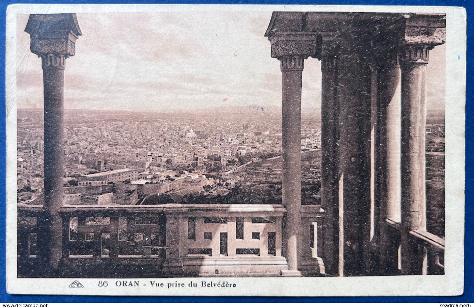 Carte Postale D'Oran Timbre GHARDAIA 30c Vert Oblitéré Dateur ORAN RP 17/02/38  Pour HOMS En SYRIE TTB - Storia Postale