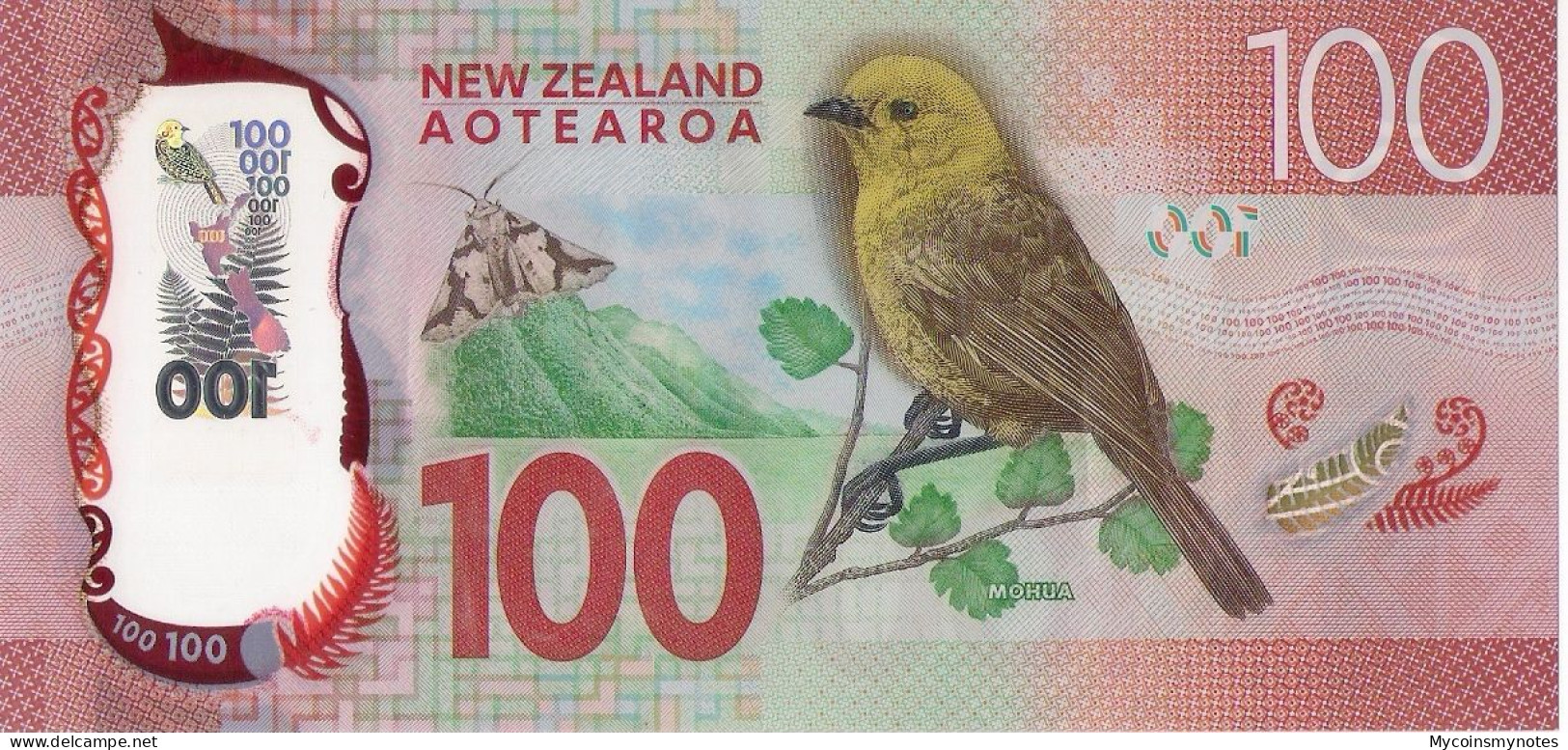 NEW ZEALAND 100 Dollars, 2016, P195, Lord Rutherford & MOHUA, Polymer, UNC - Neuseeland