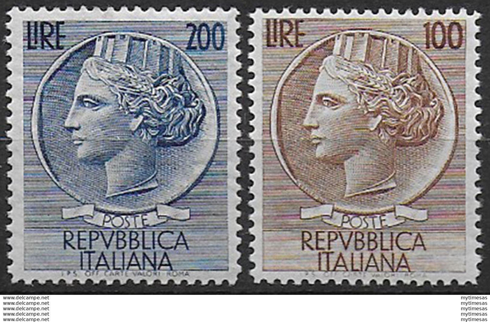 1954 Italia Siracusana Bc 2v MNH Sassone N. 747/48 - 1946-60: Nieuw/plakker