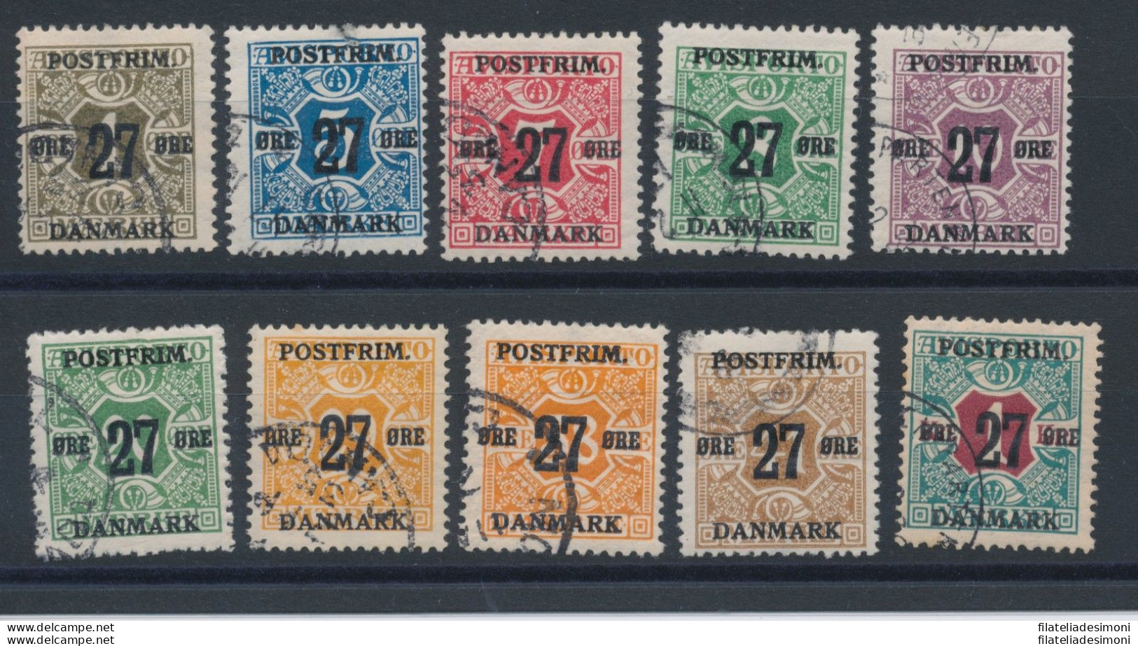 1918 Danimarca/Denmark  N. 95/04  10 Valori Usato - Altri & Non Classificati