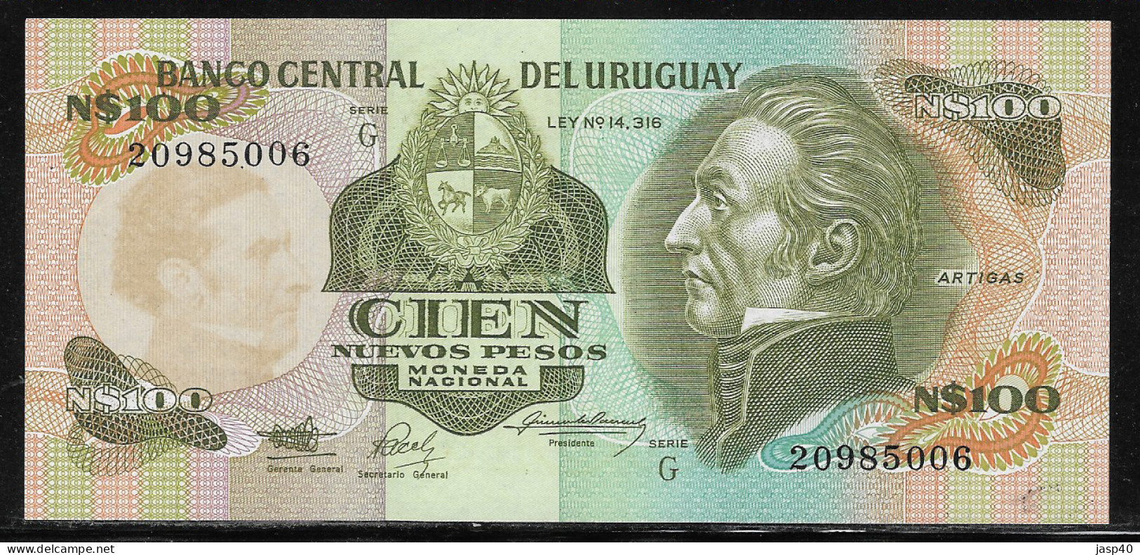 URUGUAI - 100 PESOS - Uganda