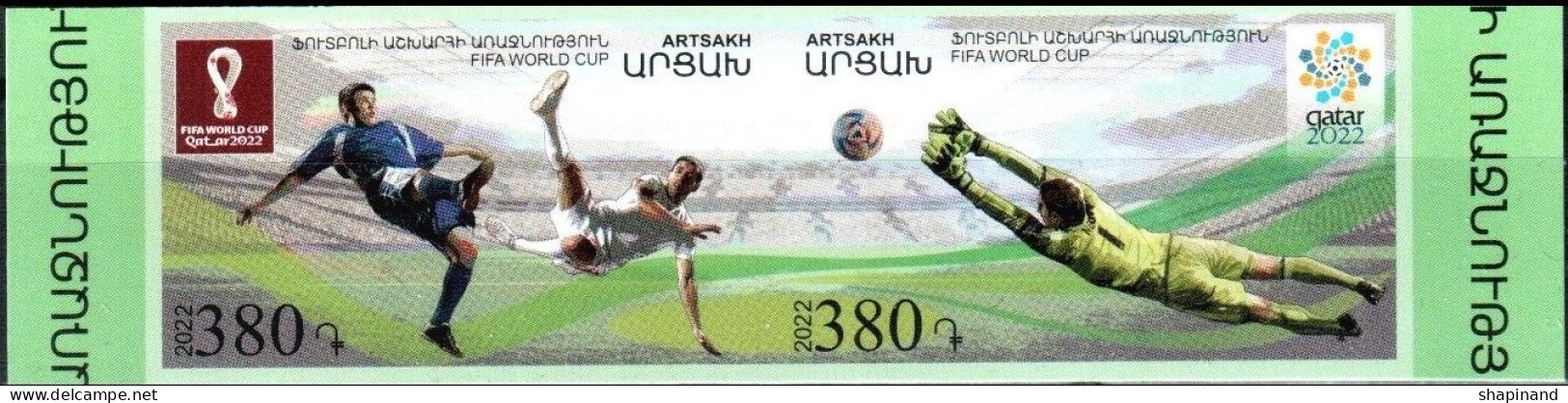 Artsakh 2022 "XXII FIFA World Cup. Qathar." 2v Zd (imperforated) Quality:100% - Armenien