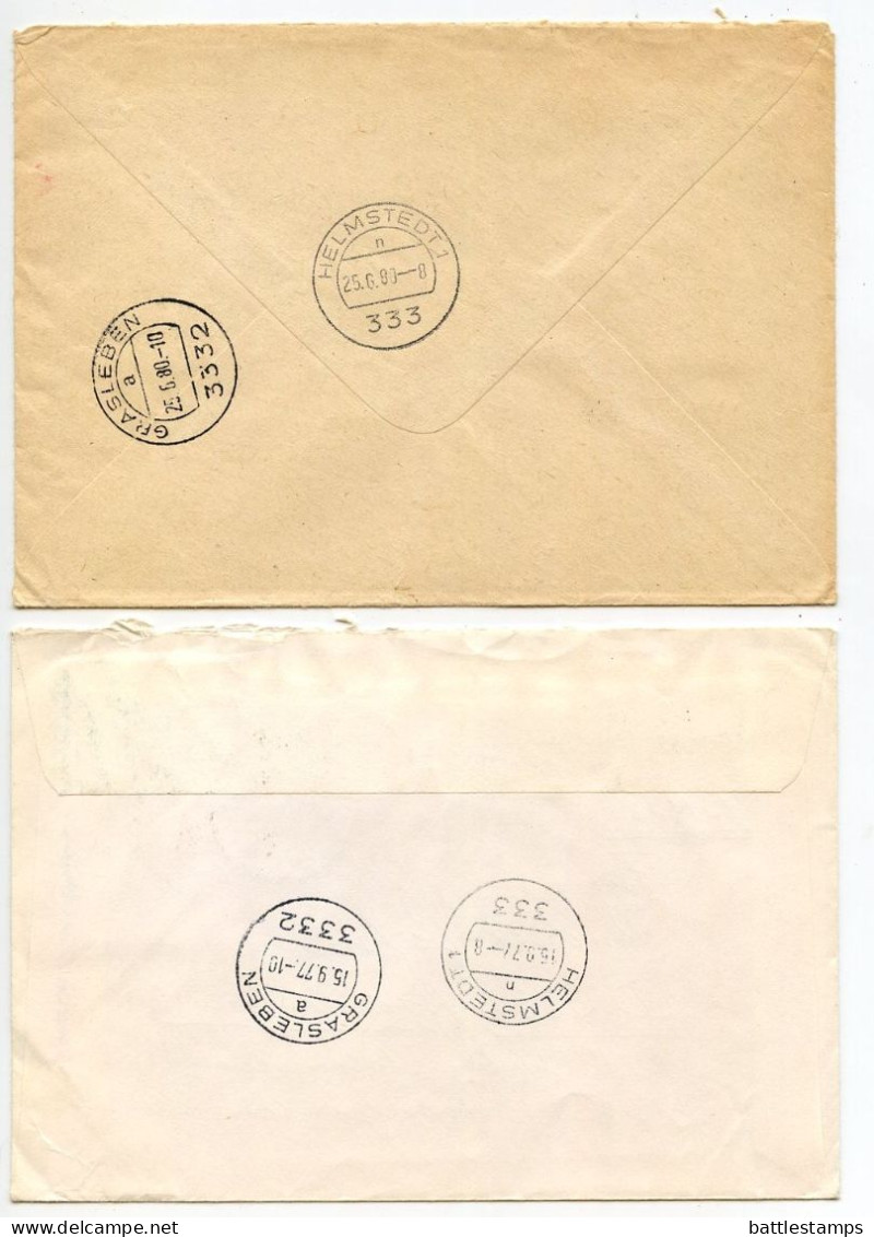 Germany, East 1977-1980 5 Express Covers; Ilsenburg To Grasleben; Mix Of Stamps - Cartas & Documentos