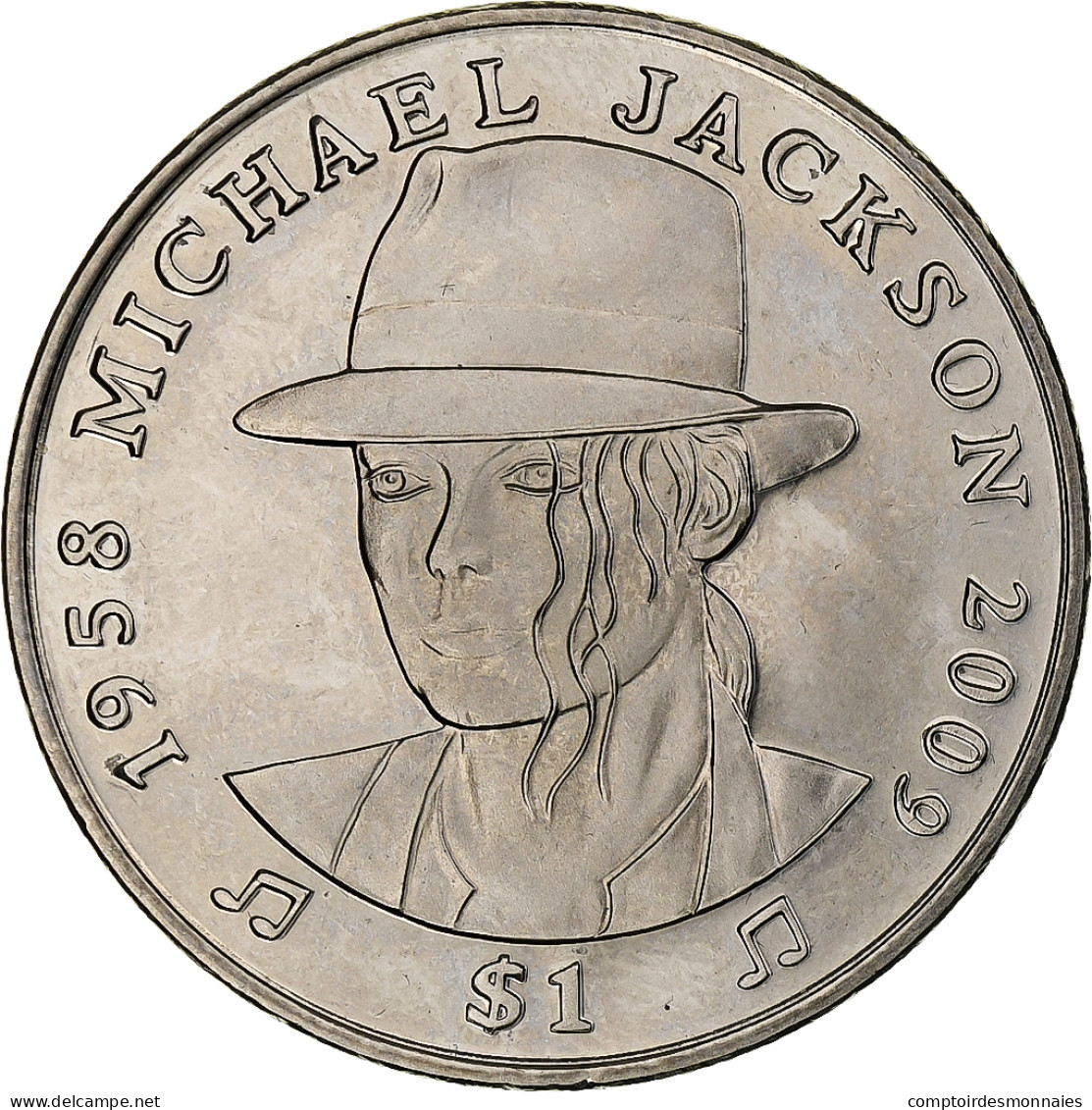 Sierra Leone, Dollar, Mickael Jackson, 2009, BE, Cupro-nickel, SPL, KM:358 - Sierra Leone