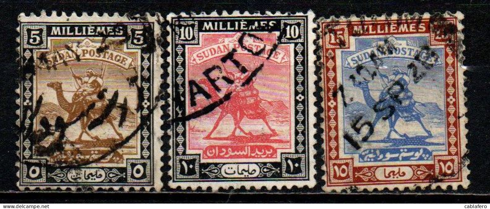 SUDAN - 1922 - CAMEL POST - Watermark Multiple Crescent And Star - FILIGRANA LUNA CRESCENTE E STELLA - USATI - Soedan (...-1951)