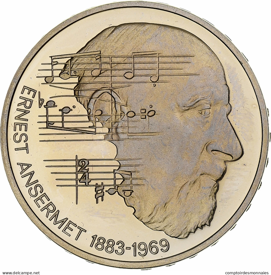 Suisse, 5 Francs, Ernest Ansermet, 1983, Bern, BE, Cupro-nickel, SPL, KM:62 - Other & Unclassified