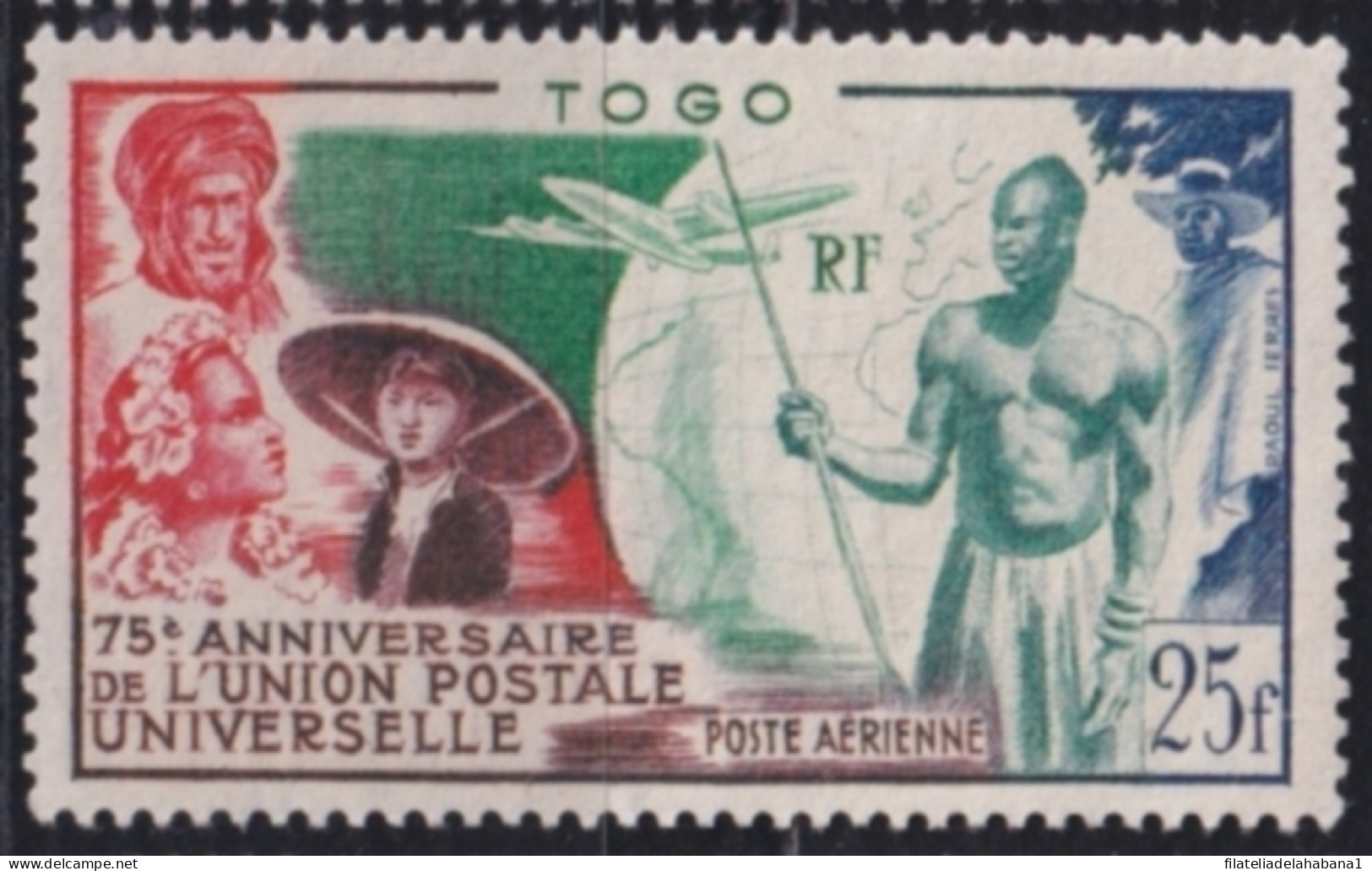 F-EX49891 TOGO 1949 NO GUM INDIGENOUS & COLONIAL TYPES.  - UPU (Union Postale Universelle)