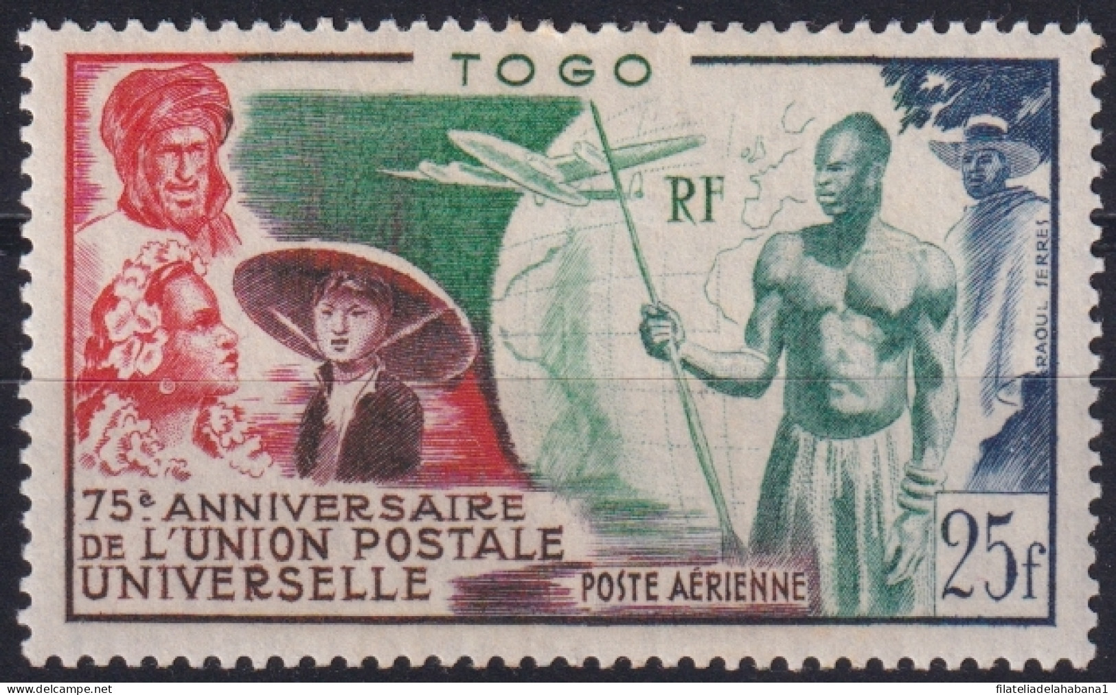 F-EX49897 TOGO 1949 MH INDIGENOUS & COLONIAL TYPES.  - UPU (Unione Postale Universale)