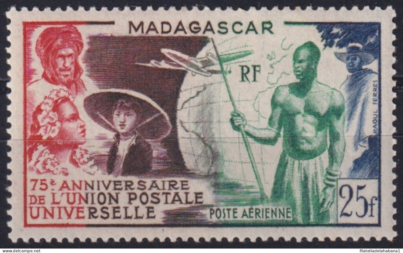 F-EX49898 MADAGASCAR 1949 MH INDIGENOUS & COLONIAL TYPES.  - UPU (Unione Postale Universale)