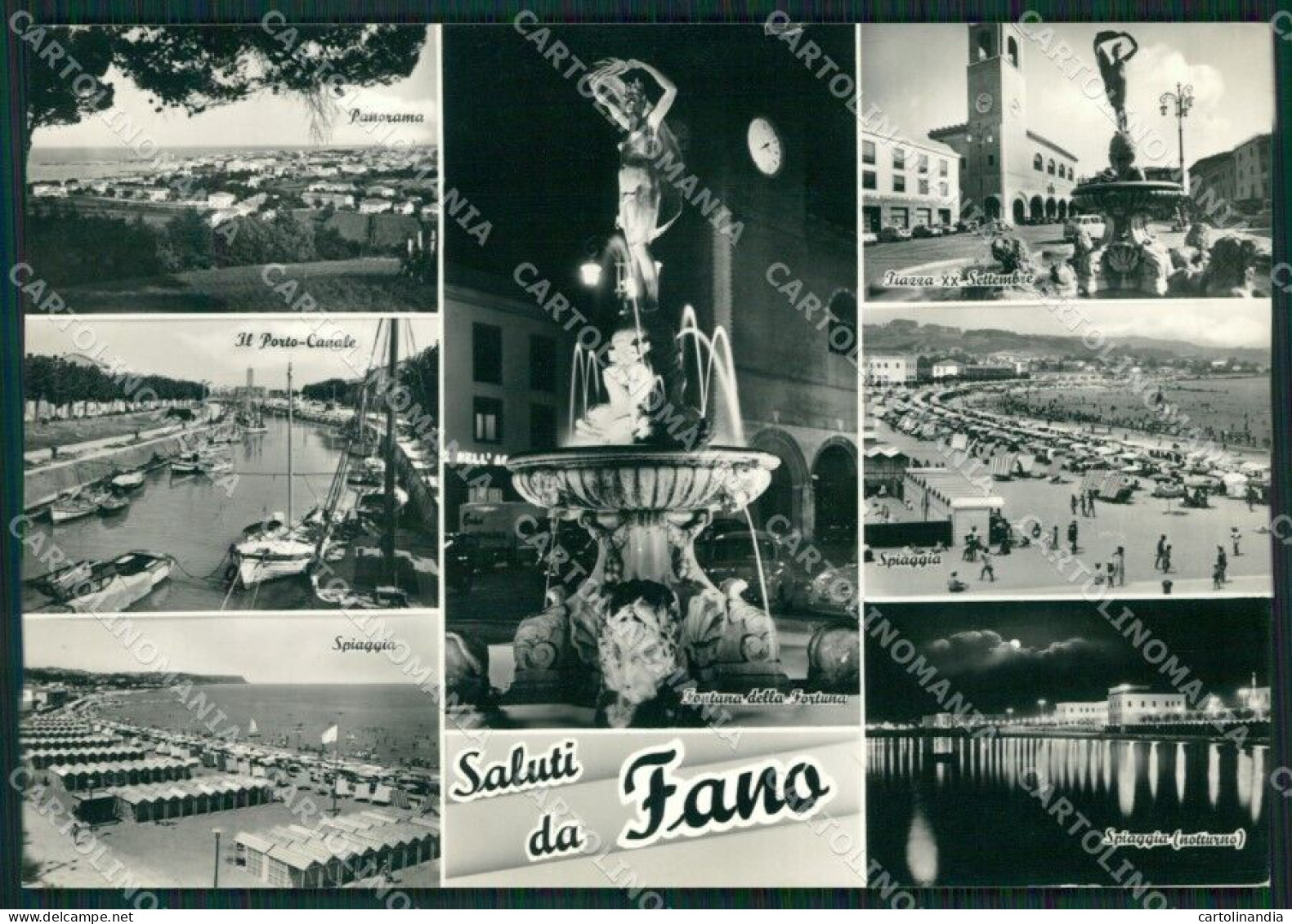Pesaro Fano Saluti Da Foto FG Cartolina ZK6168 - Pesaro