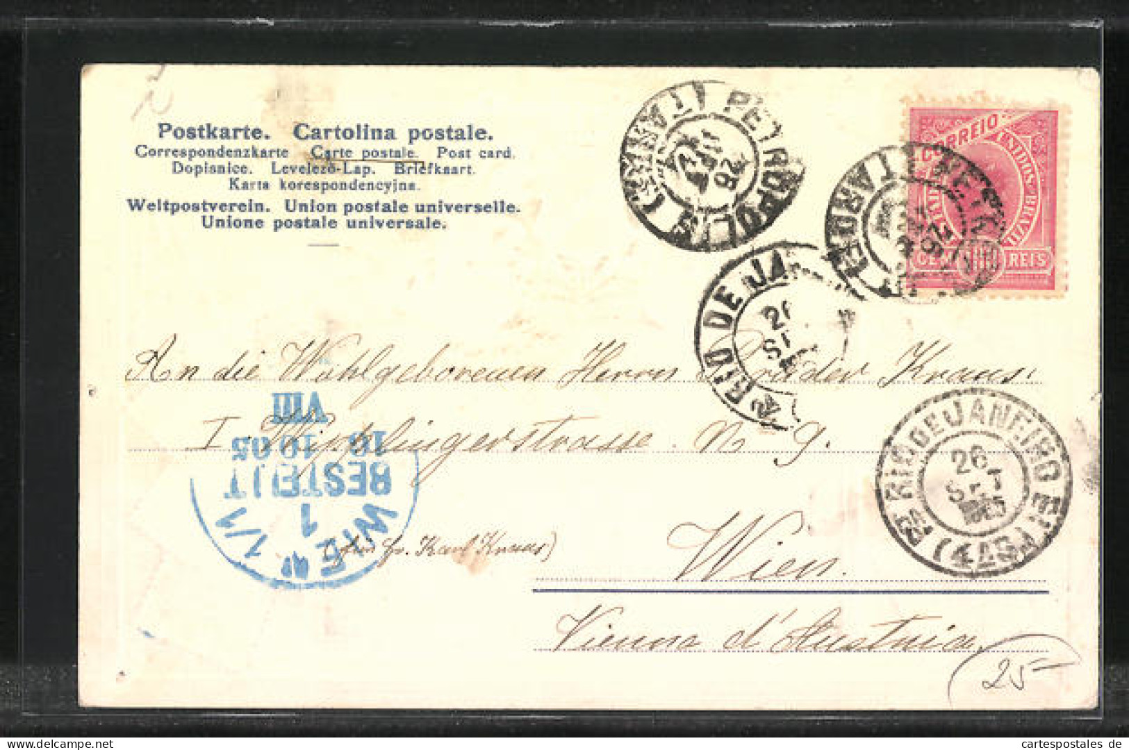 Präge-Lithographie Briefmarken Von Deutschland Verschiedener Werte, Goldene Löwen An Wappen Mit Krone  - Briefmarken (Abbildungen)
