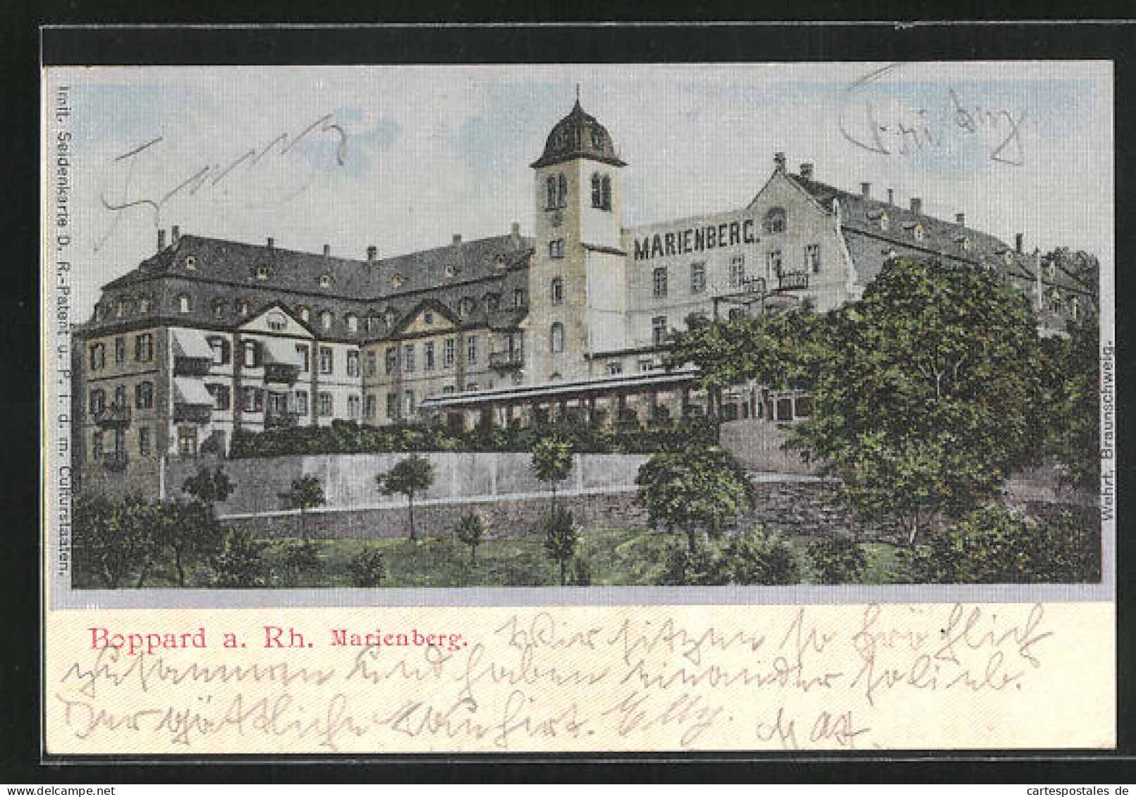 AK Boppard A. Rhein, Das Hotel Marienberg  - Boppard