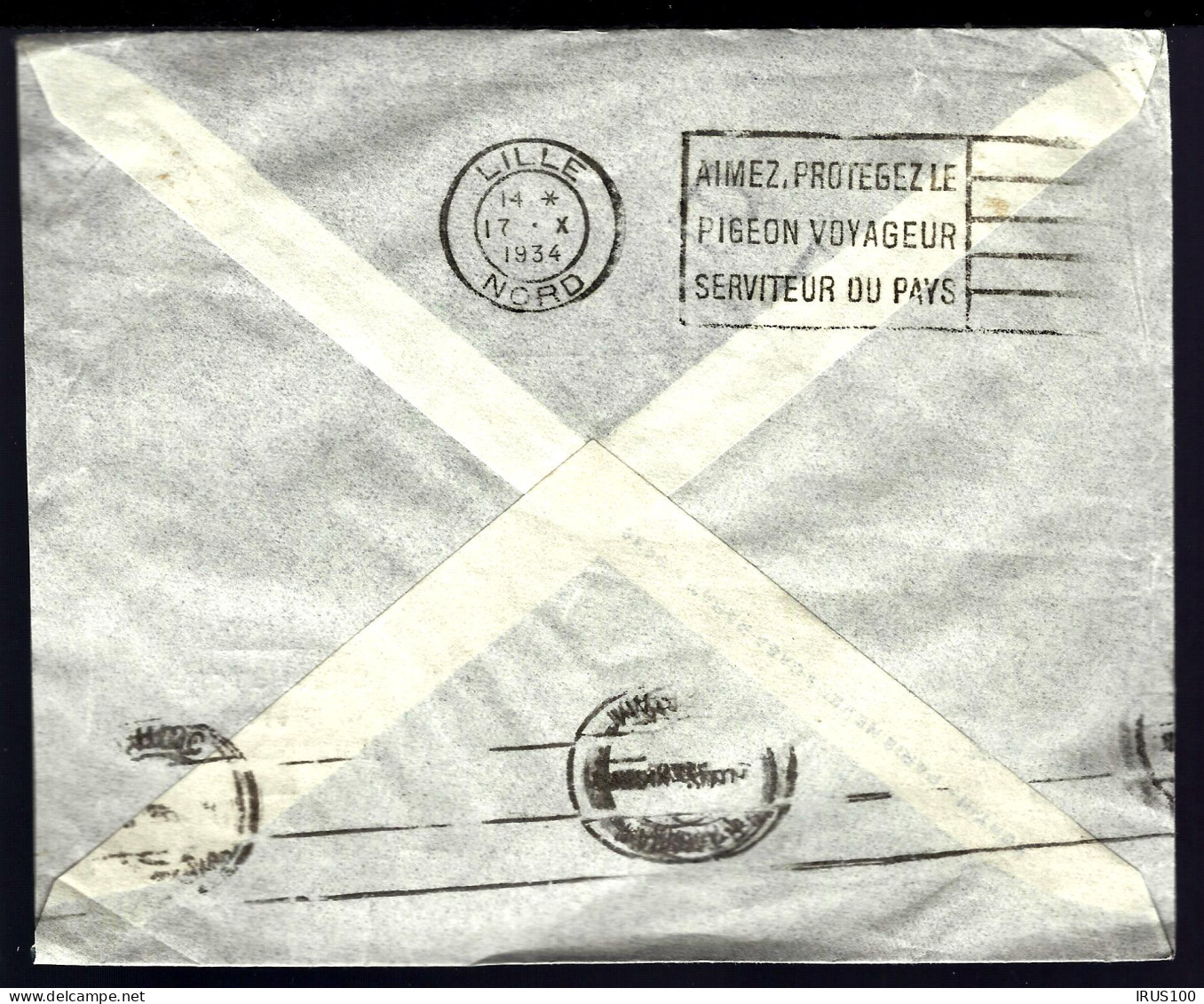 LETTRE DE RABAT - MAROC - 1934 - POUR LILLE - Maroc (1956-...)