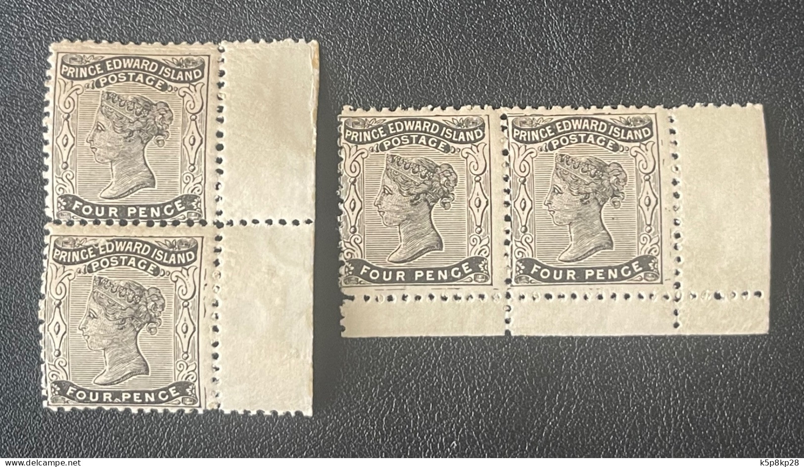 1868-70 Prince Edward Island Pair Of Stamps, 4 And 6 Pence, MNH, VF - Collections (sans Albums)
