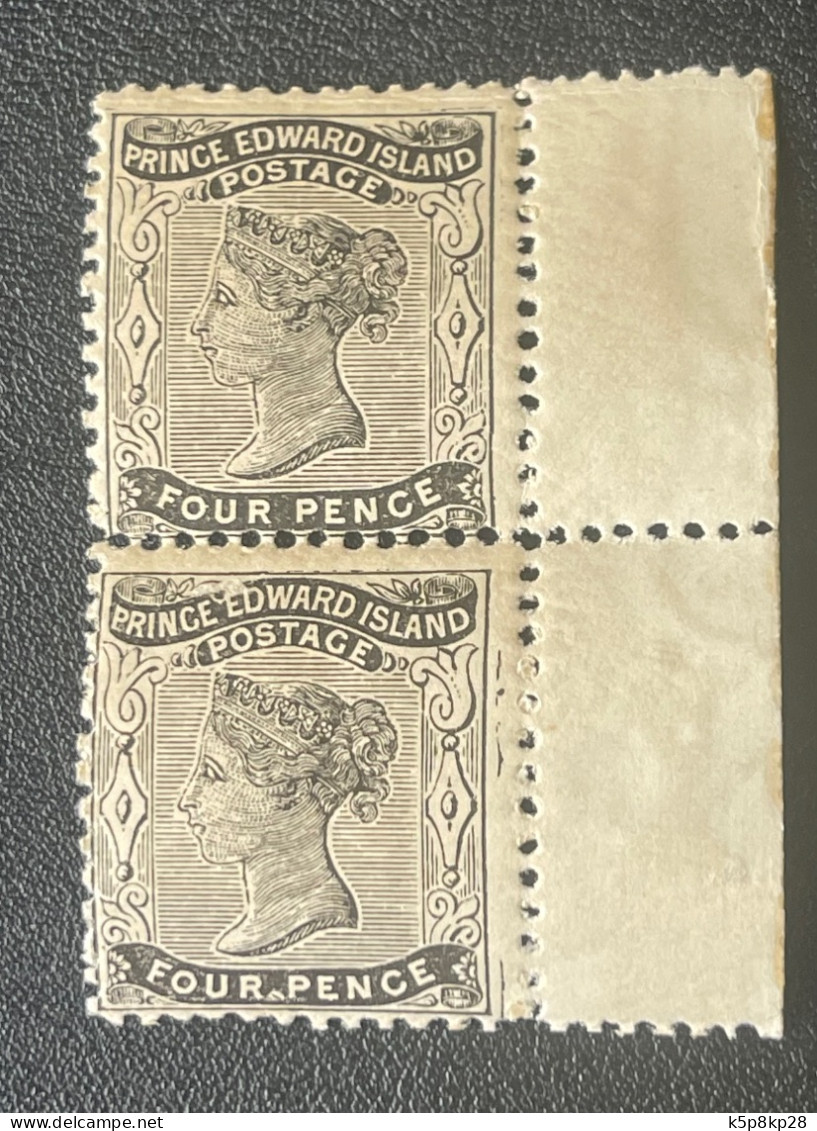 1868-70 Prince Edward Island Pair Of Stamps, 4 And 6 Pence, MNH, VF - Collections (sans Albums)