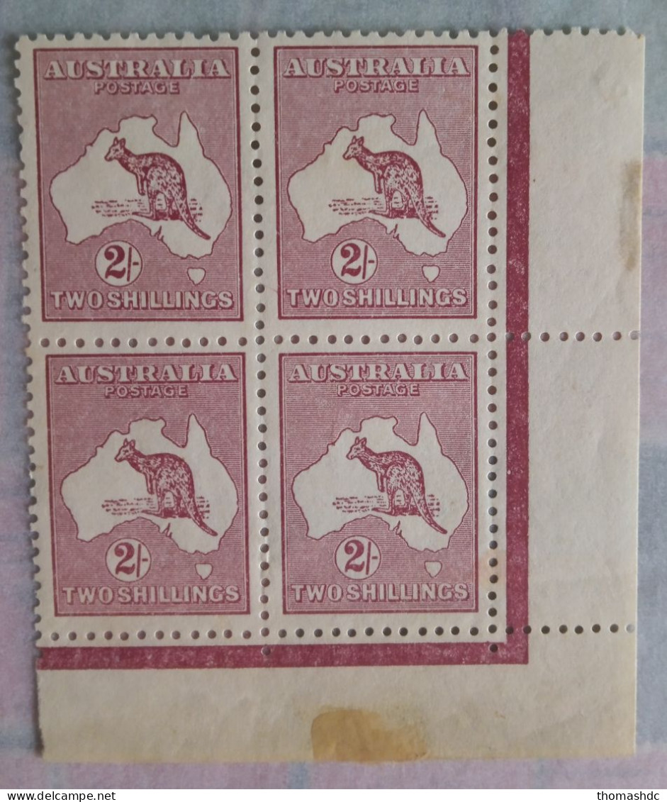 1940 2s Maroon Die II SG 212 BW 40 Block 4 - Mint Stamps