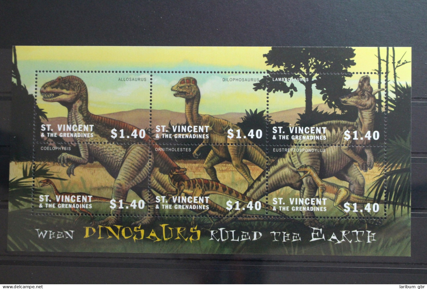 St. Vincent 5373-5378 Postfrisch Als Kleinbogen Dinosaurier #TG263 - St.Vincent & Grenadines