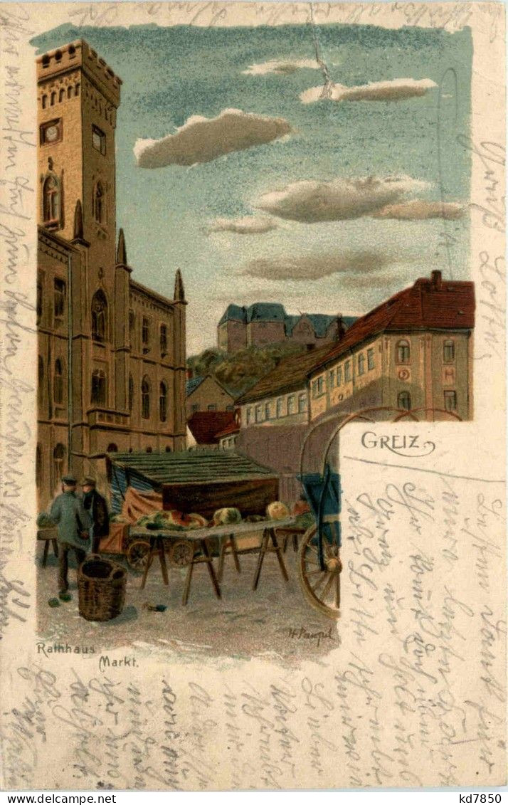 Greiz - Markt Litho - Greiz