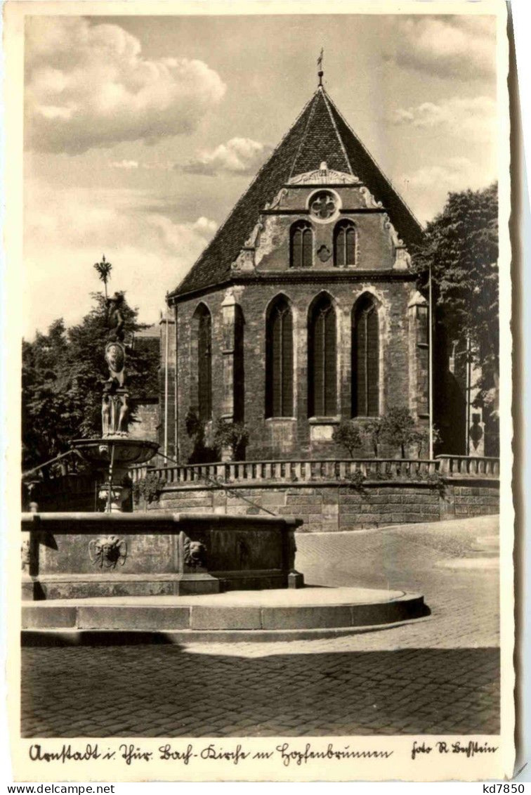 Arnstadt/Thüri. - Kirche Mit Hopfenbrunnen - Arnstadt