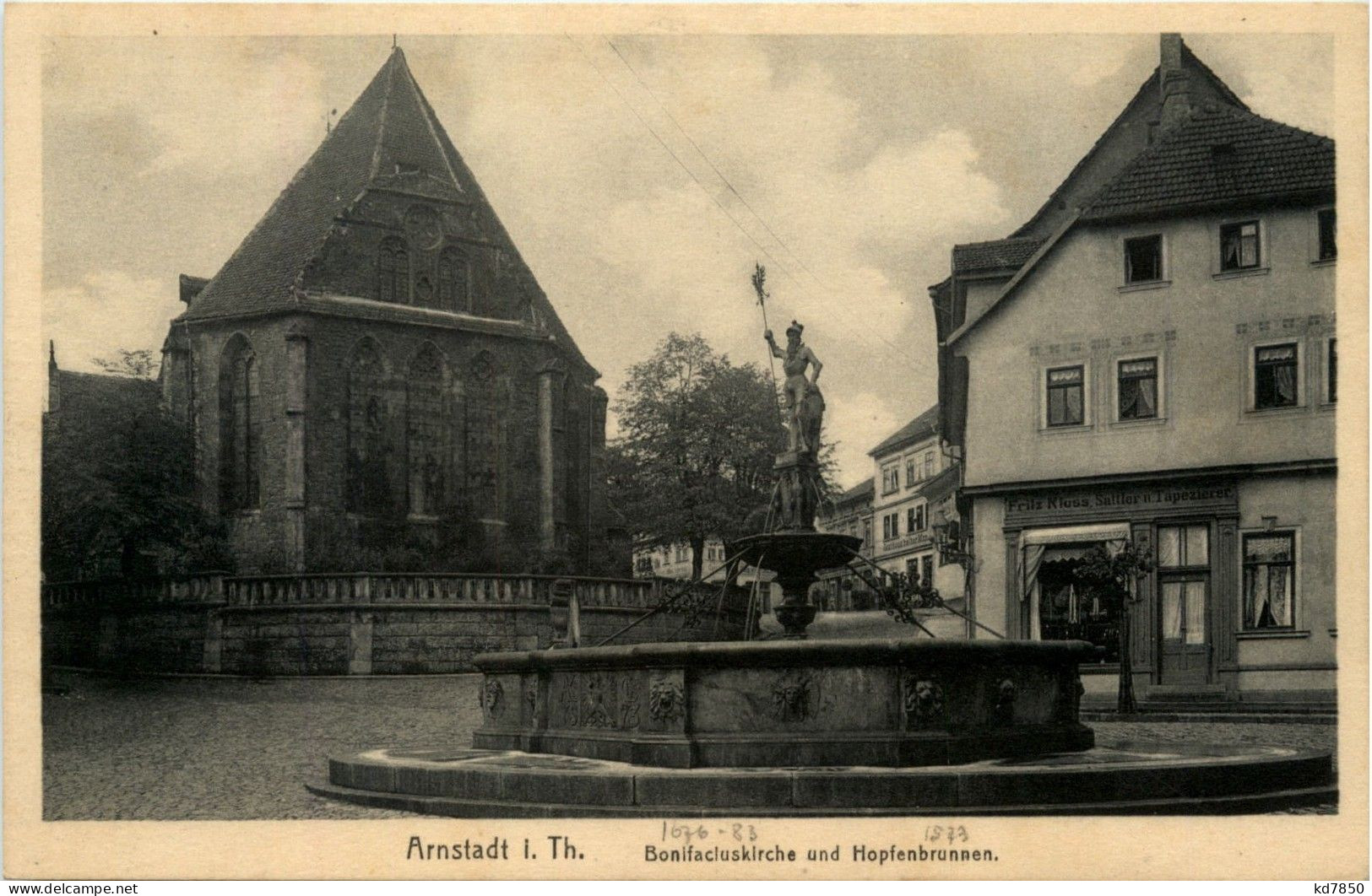 Arnstadt/Thür. - Bonifaciuskirche Und Hopfenbrunnen - Arnstadt