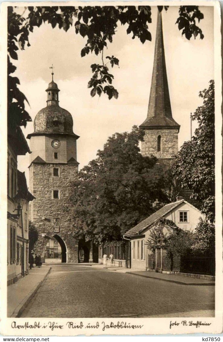 Arnstadt/Thüri. - Ried Und Jakobturm - Arnstadt