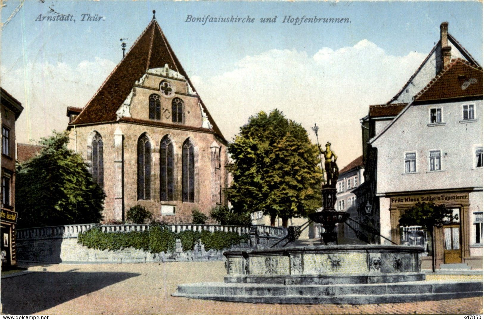 Arnstadt/Thüri. - Bonifatiuskirche Und Hopfenbrunnen - Arnstadt