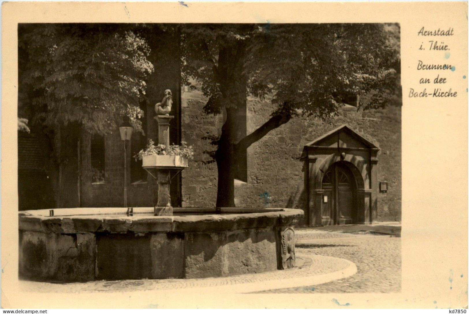 Arnstadt/Thür. - Brunnen An Der Bachkirche - Arnstadt