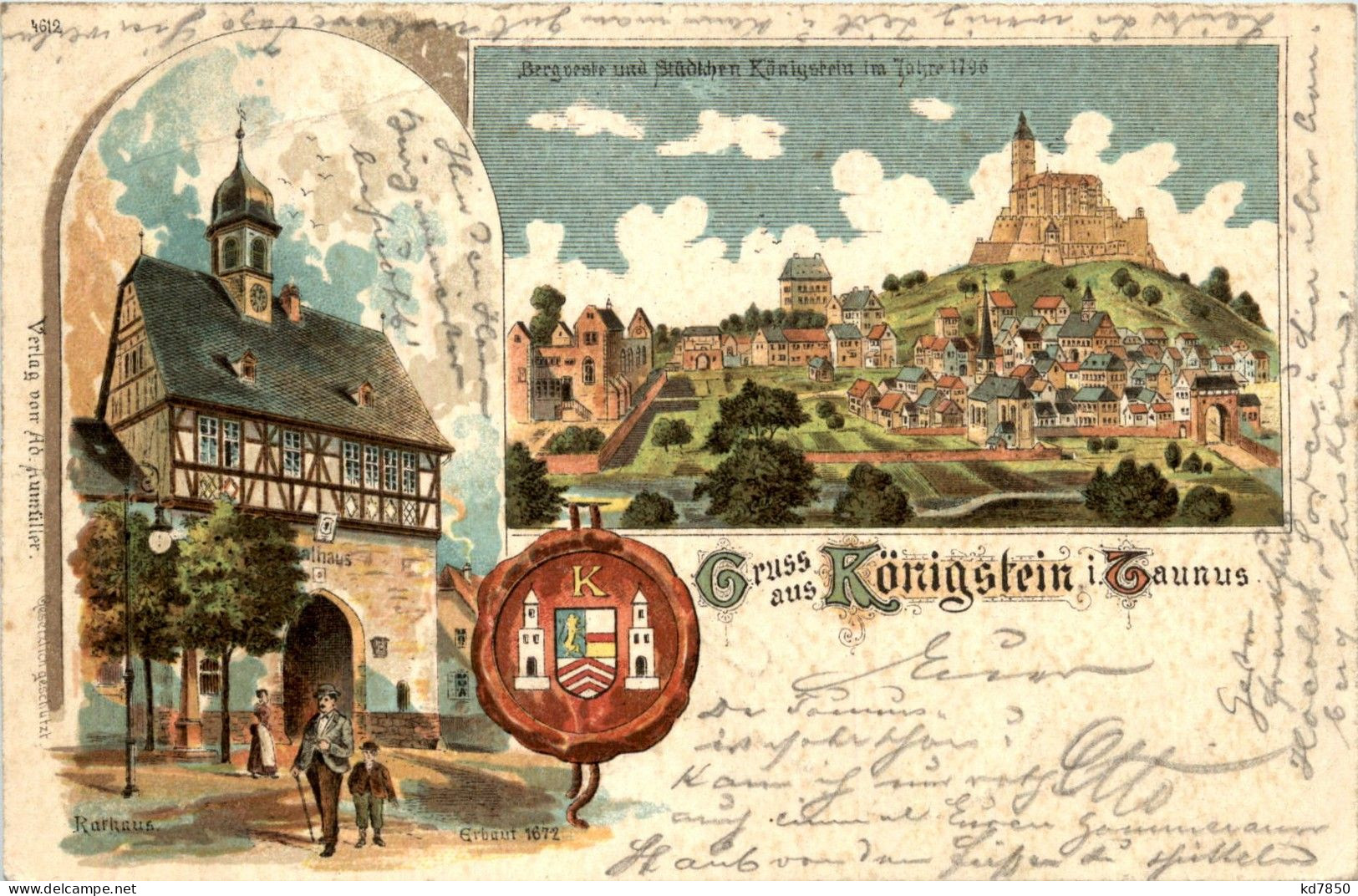 Gruss Aus Königstein - Litho - Koenigstein