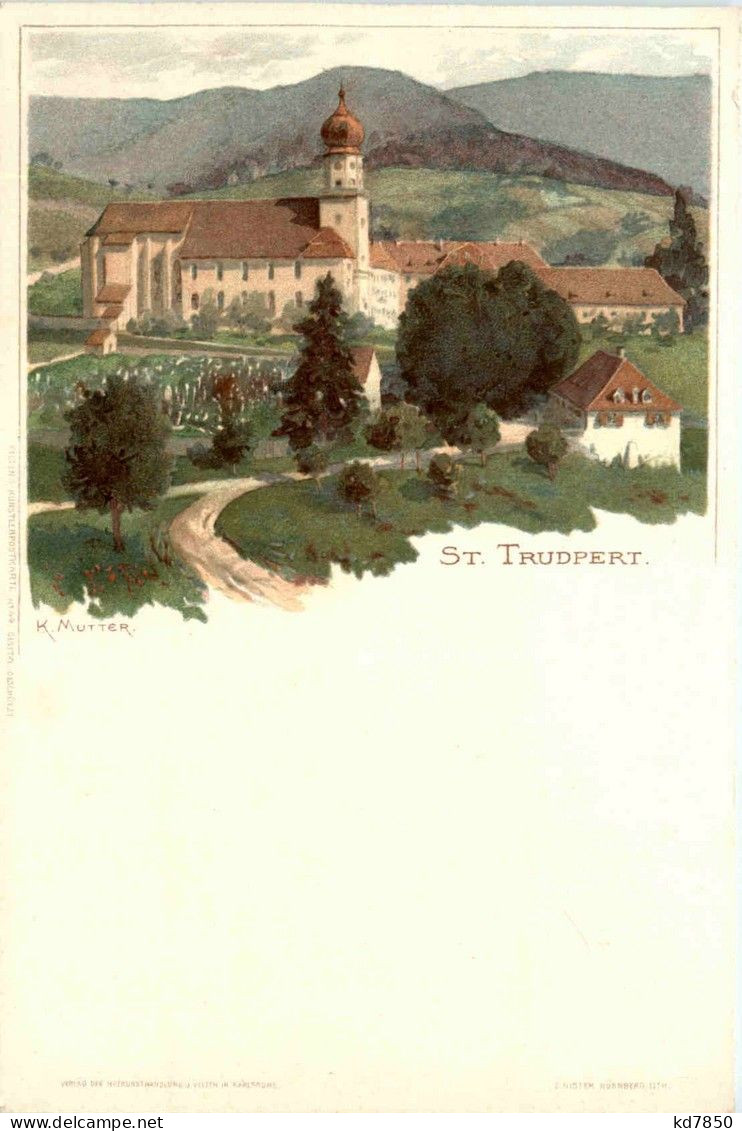 St. Trudpert - Litho K. Mutter - Münstertal