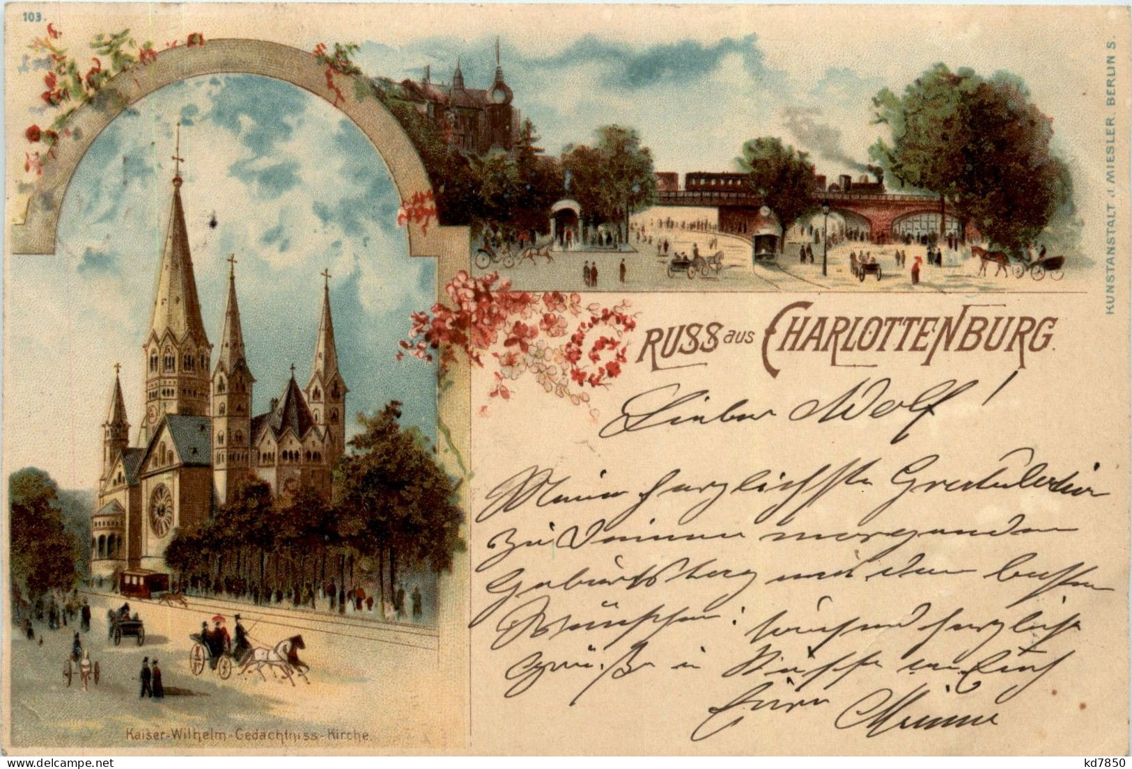 Gruss Aus Charlottenburg - Litho - Charlottenburg