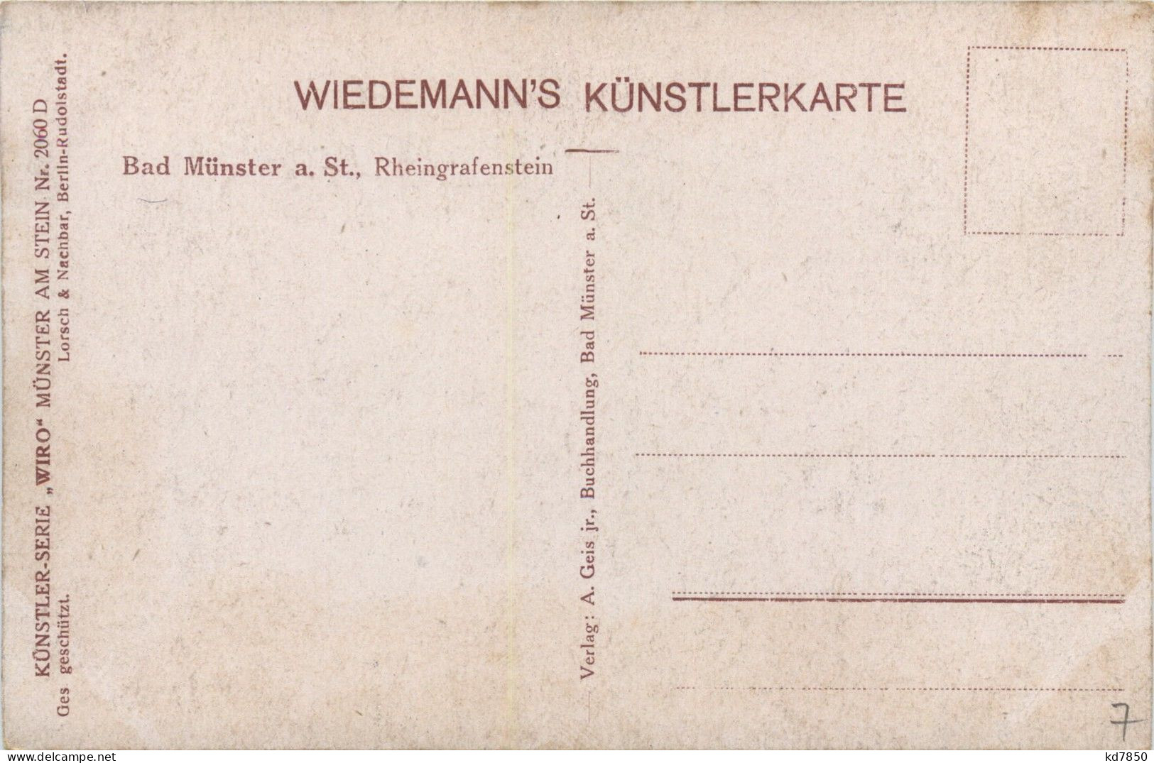 Bad Münster - Rheingrafenstein - Bad Muenster A. Stein - Ebernburg