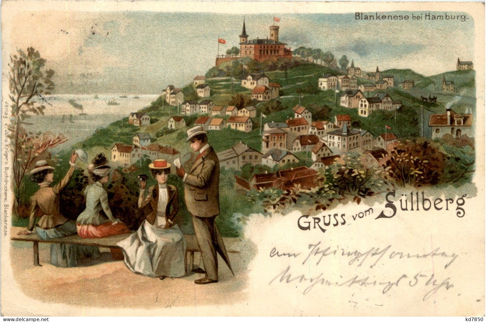 Gruss Vom Süllberg Blankenese - Litho - Blankenese