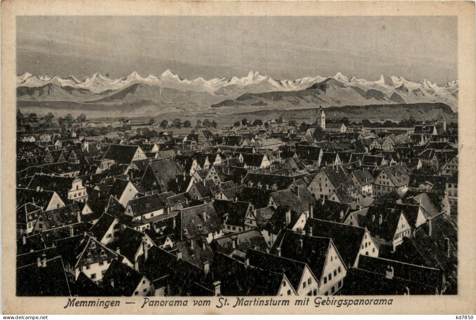 Memmingen, Panorama Vom St. Martinsturm Mit Gebirgspanorama - Memmingen