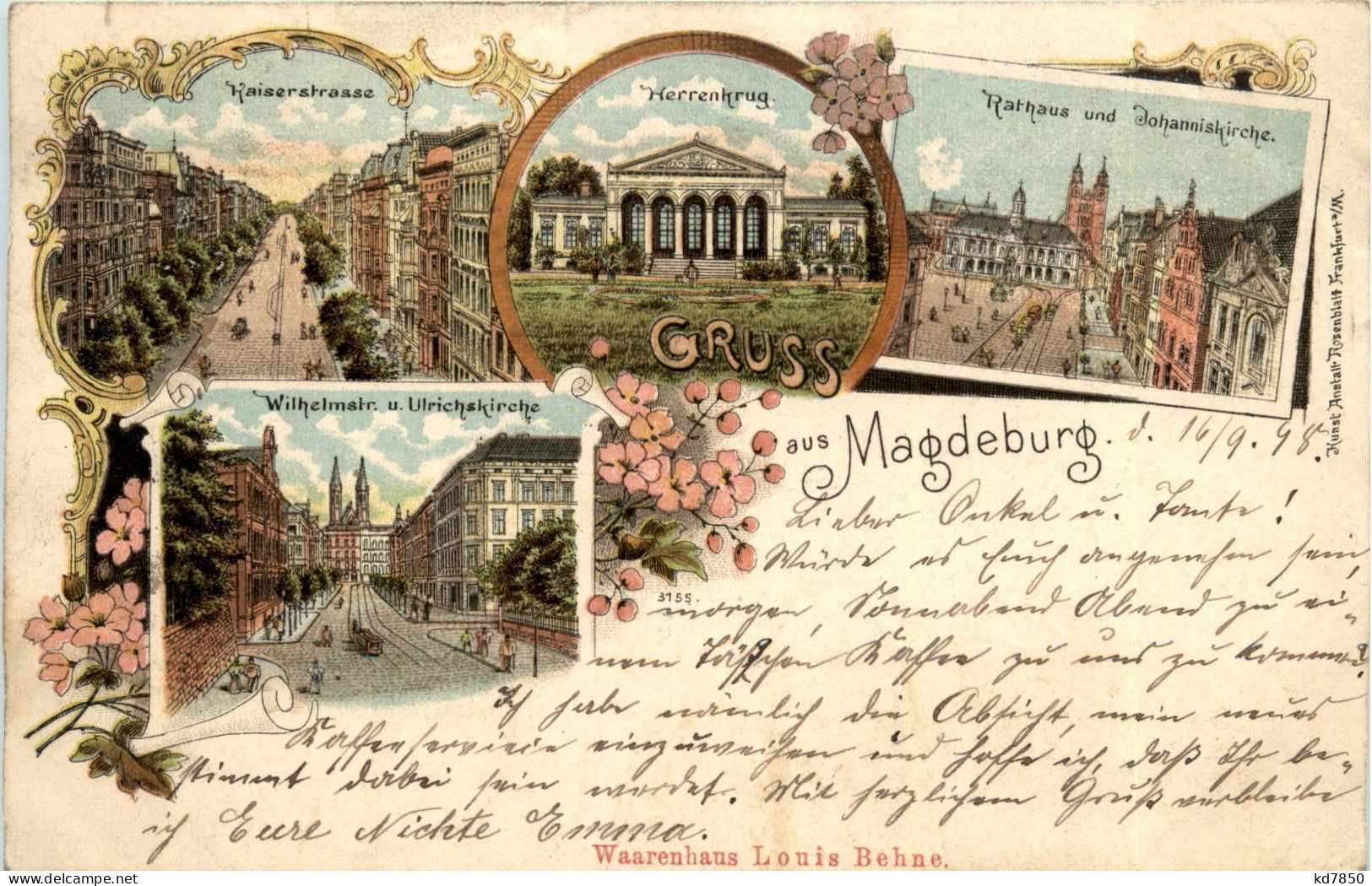 Gruss Aus Magdeburg - Litho - Privatpost - Magdeburg