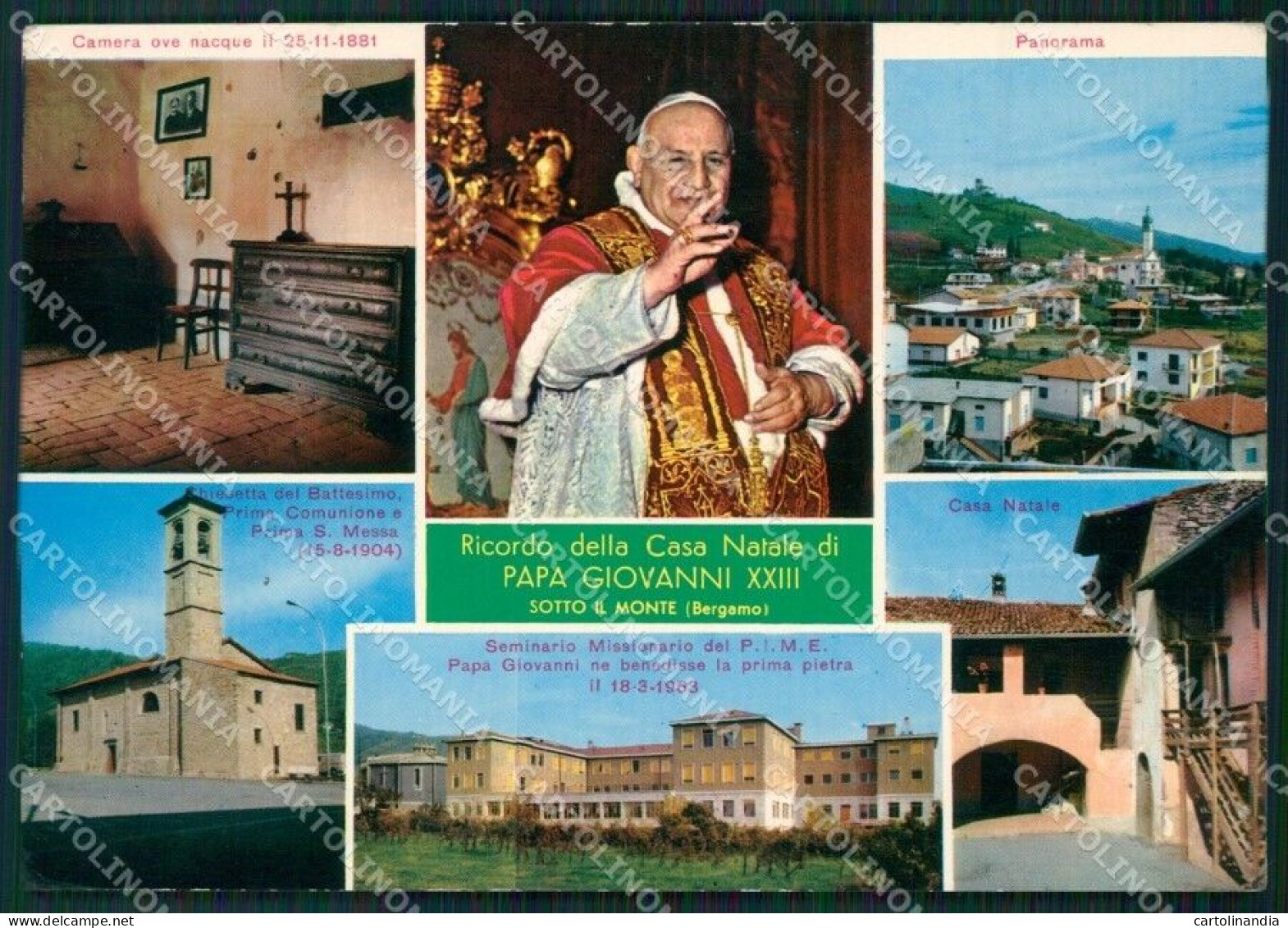 Bergamo Sotto Il Monte Casa Natale Del Papa Foto FG Cartolina ZKM9152 - Bergamo