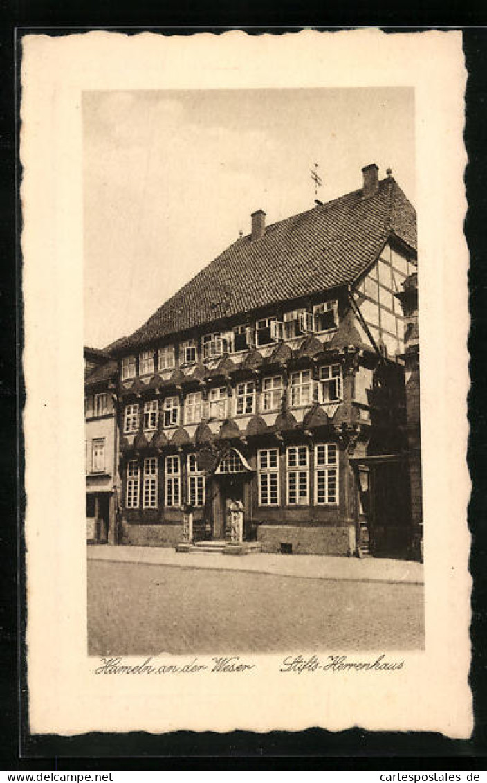 AK Hameln / Weser, Stifts-Herrenhaus  - Hameln (Pyrmont)