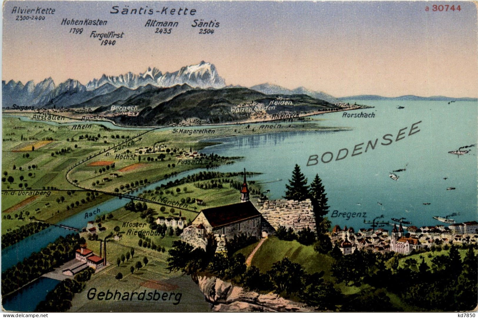 Vorarlberg/Bregenz, Lindau Und Umgebung - St. Gebhardsberg, Santis-kette - Bregenz