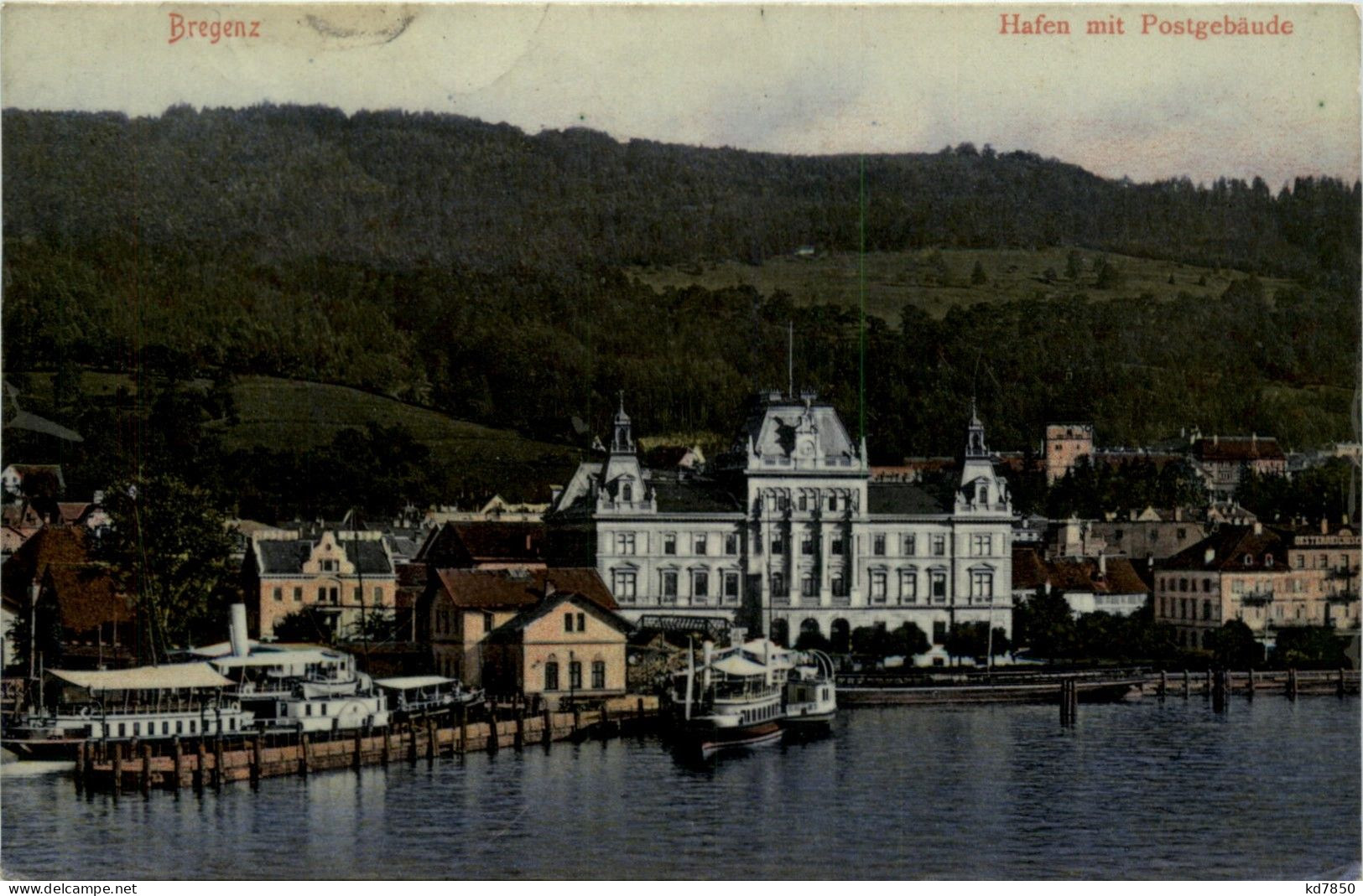 Bregenz/Vorarlberg, Div. Orte Und Umgebung - Bregenz, Hafen Mit Postgebäude - Bregenz