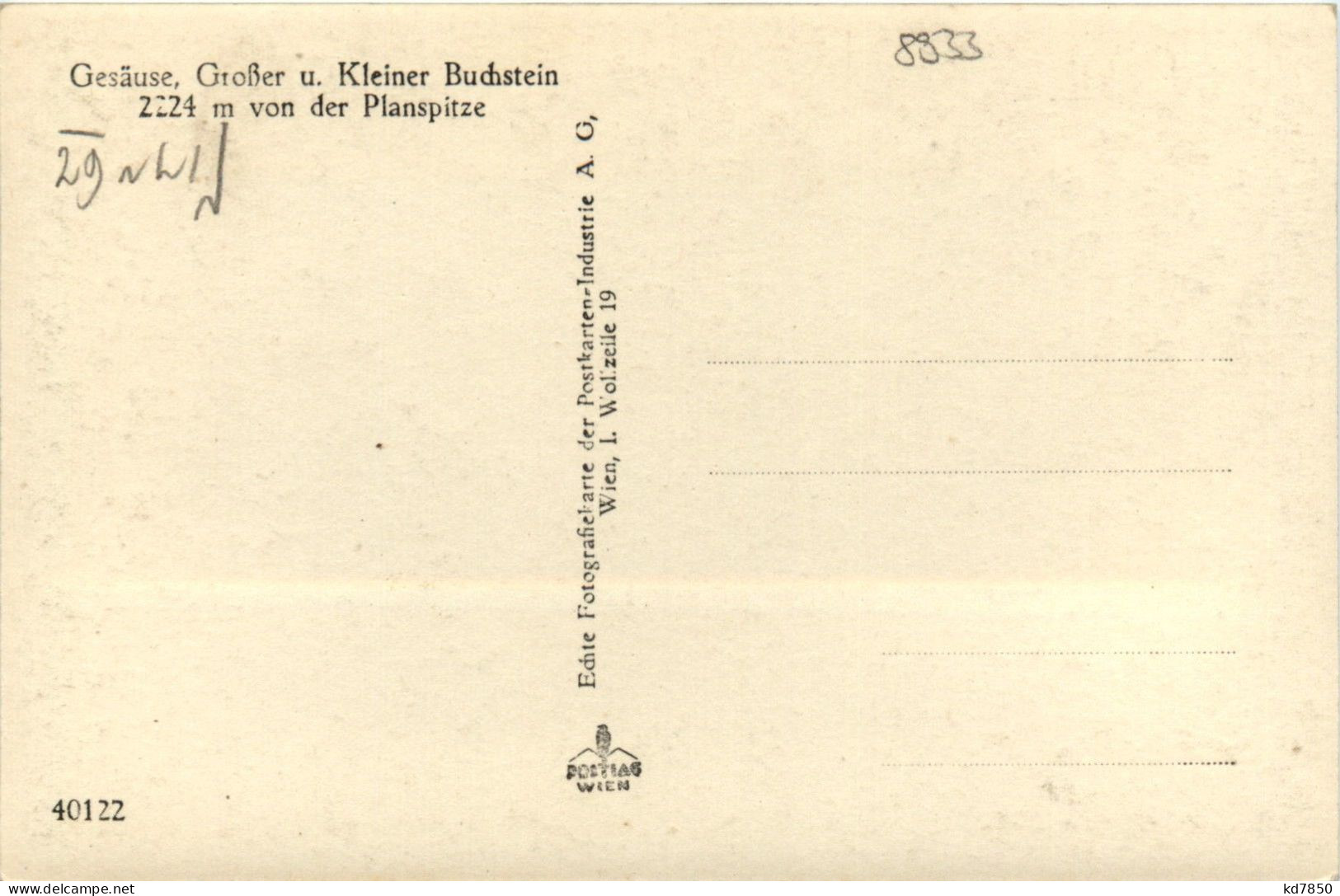 Admont/Gesäuse/Steiermark Und Umgebung - Gr. Buchstein Von Der Planspitze - Gesäuse