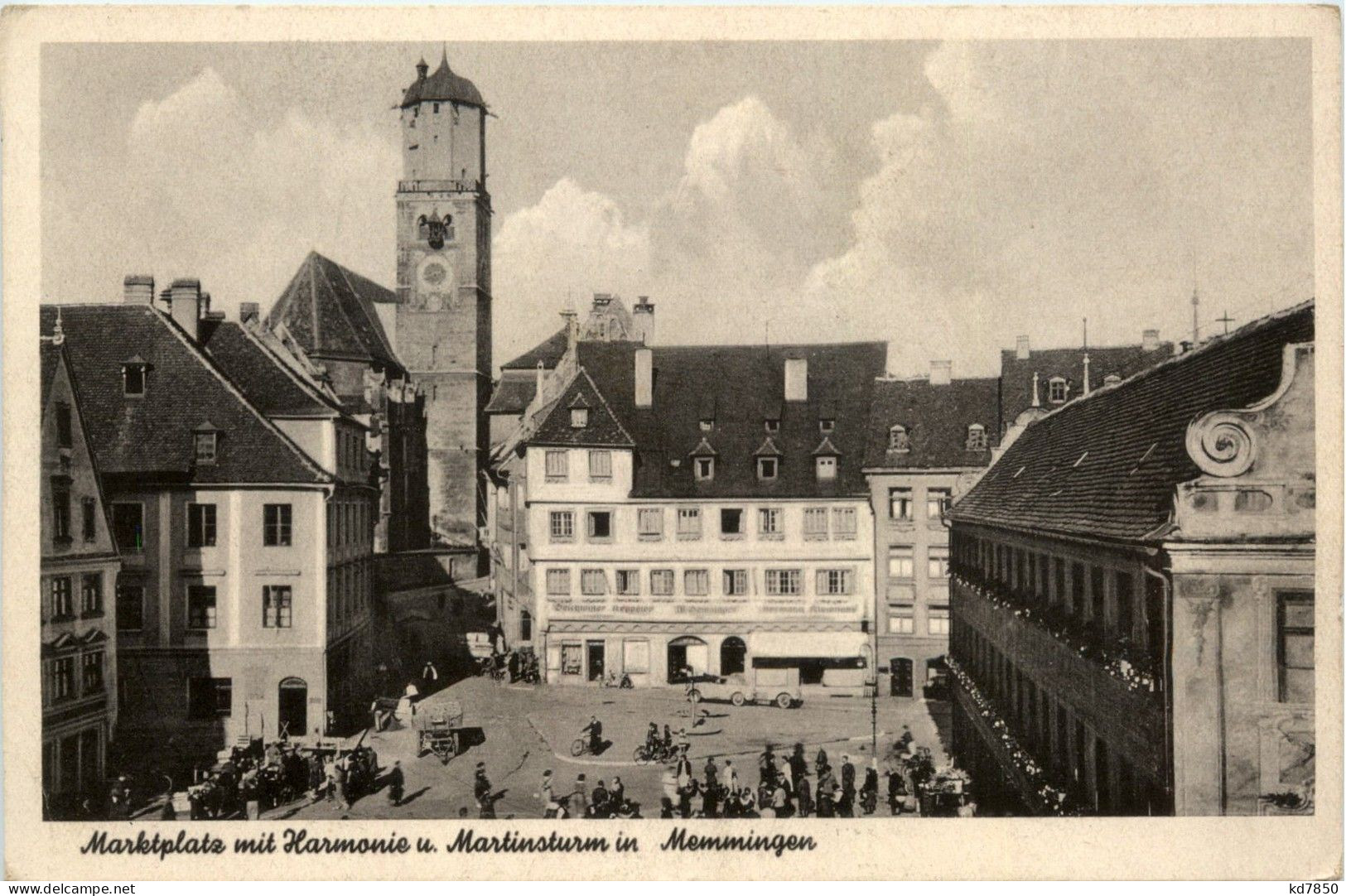 Bayern/Memmingen - Marktplatz Mit Harmonie Und Martinsturm - Memmingen