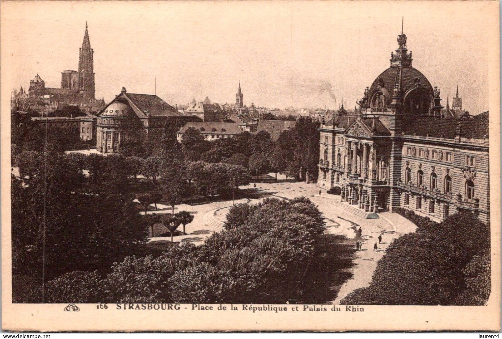 21-4-2024 (2 Z 38) Very Old B/w - FRANCE - Strasbourg (Palais Du Rhin) - Castelli