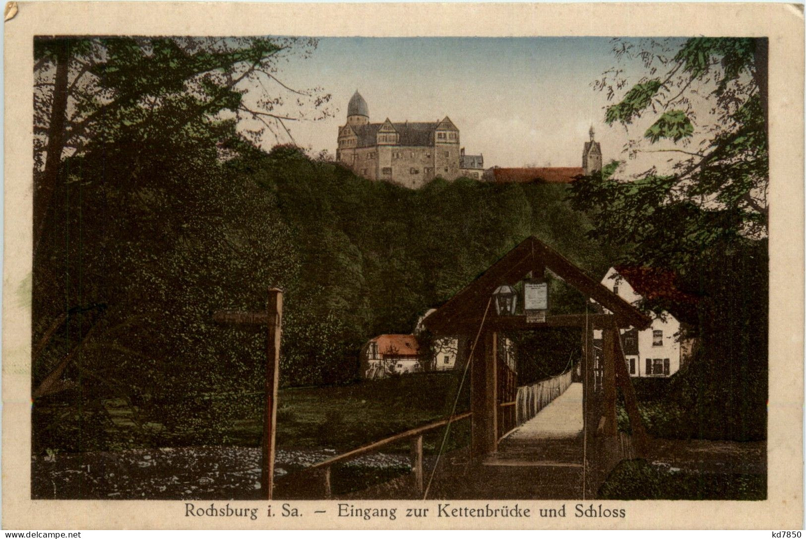 Rochsburg An Der Mulde - Eingang Zur Kettenbrücke - Lunzenau