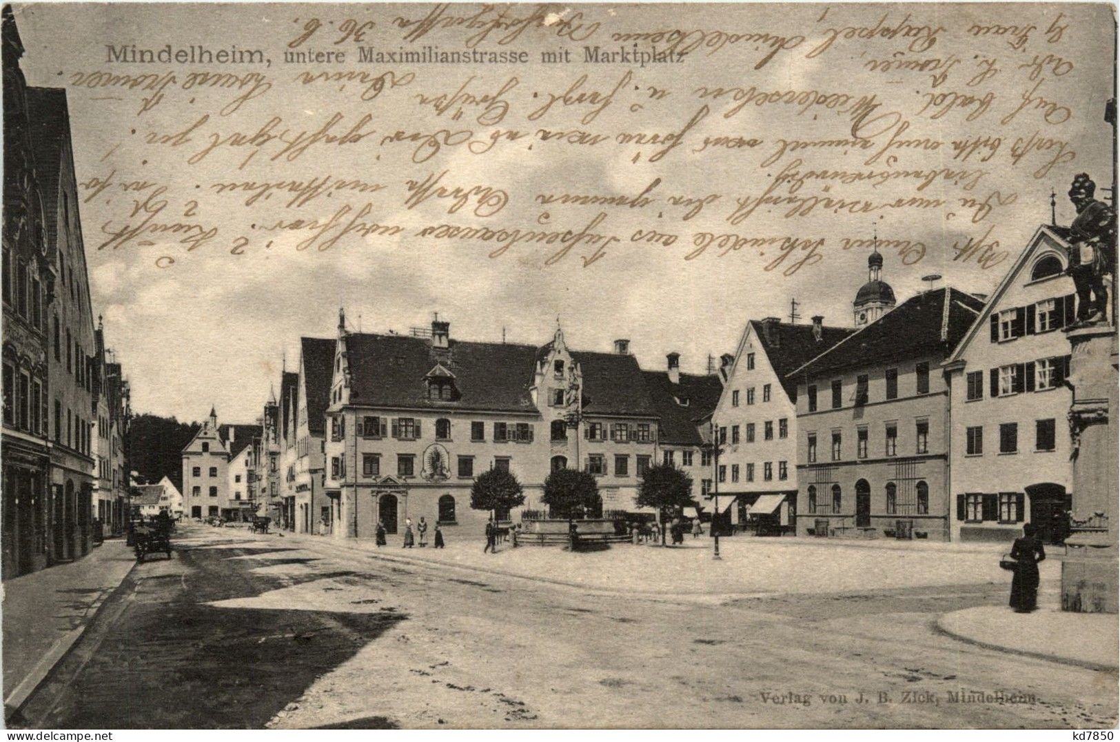 Mindelheim/Bayern/Schwaben/Unterallgäu - Untere Maximilianstrasse Mit Marktplatz - Mindelheim