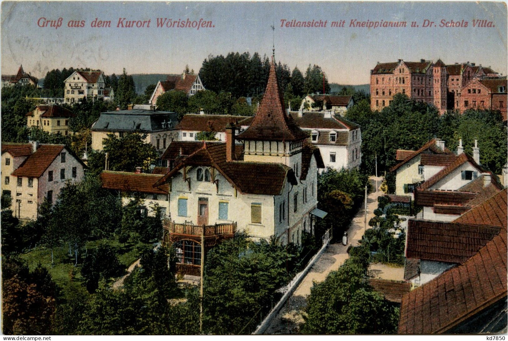 Bad Wörishofen/Bayern/Schwaben/Unterallgäu - Teilansicht Mit Kneippianum U. Dr. Scholz Villa - Bad Woerishofen