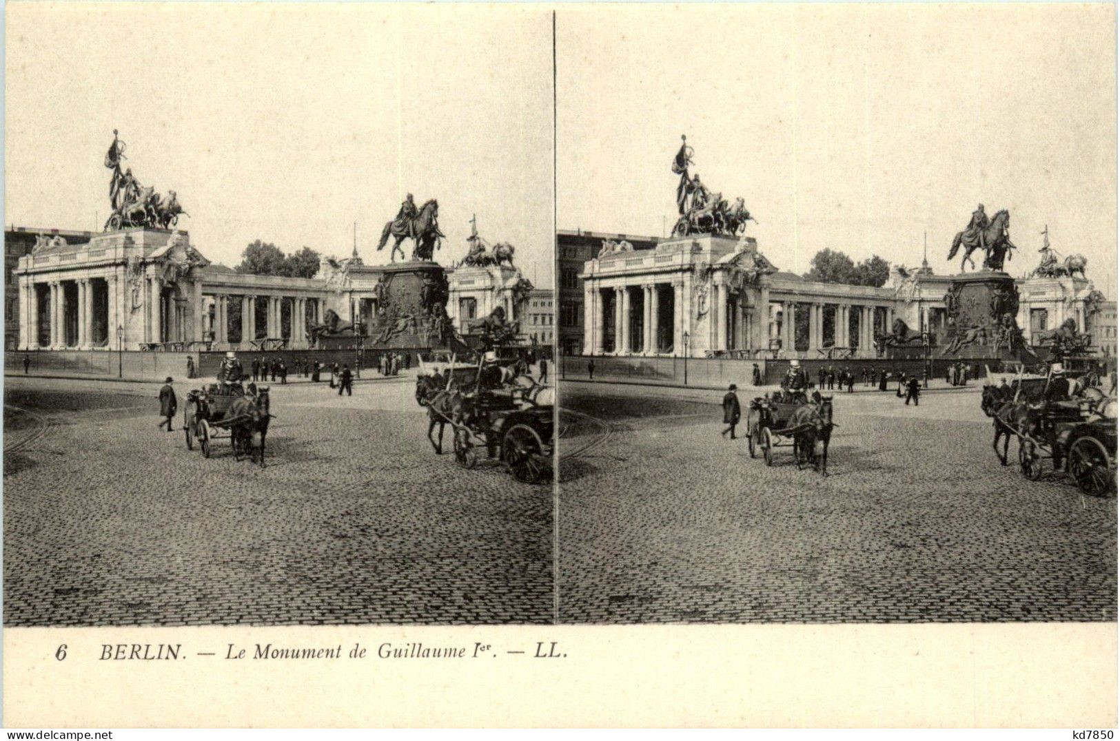 Berlin - Le Monument De Guillaume I - Stereo - Cartes Stéréoscopiques