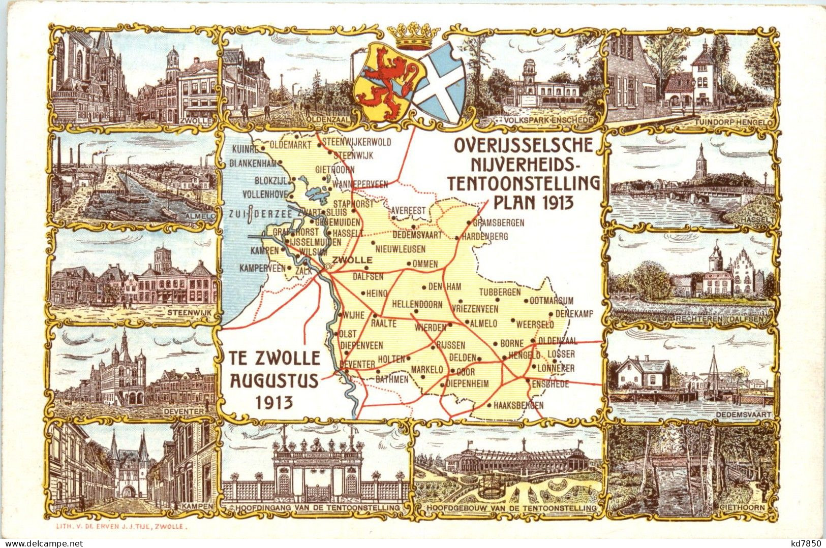 Overijsselsche Niverheids-Tentoonstellung Plan 1913 Zwolle - Autres & Non Classés